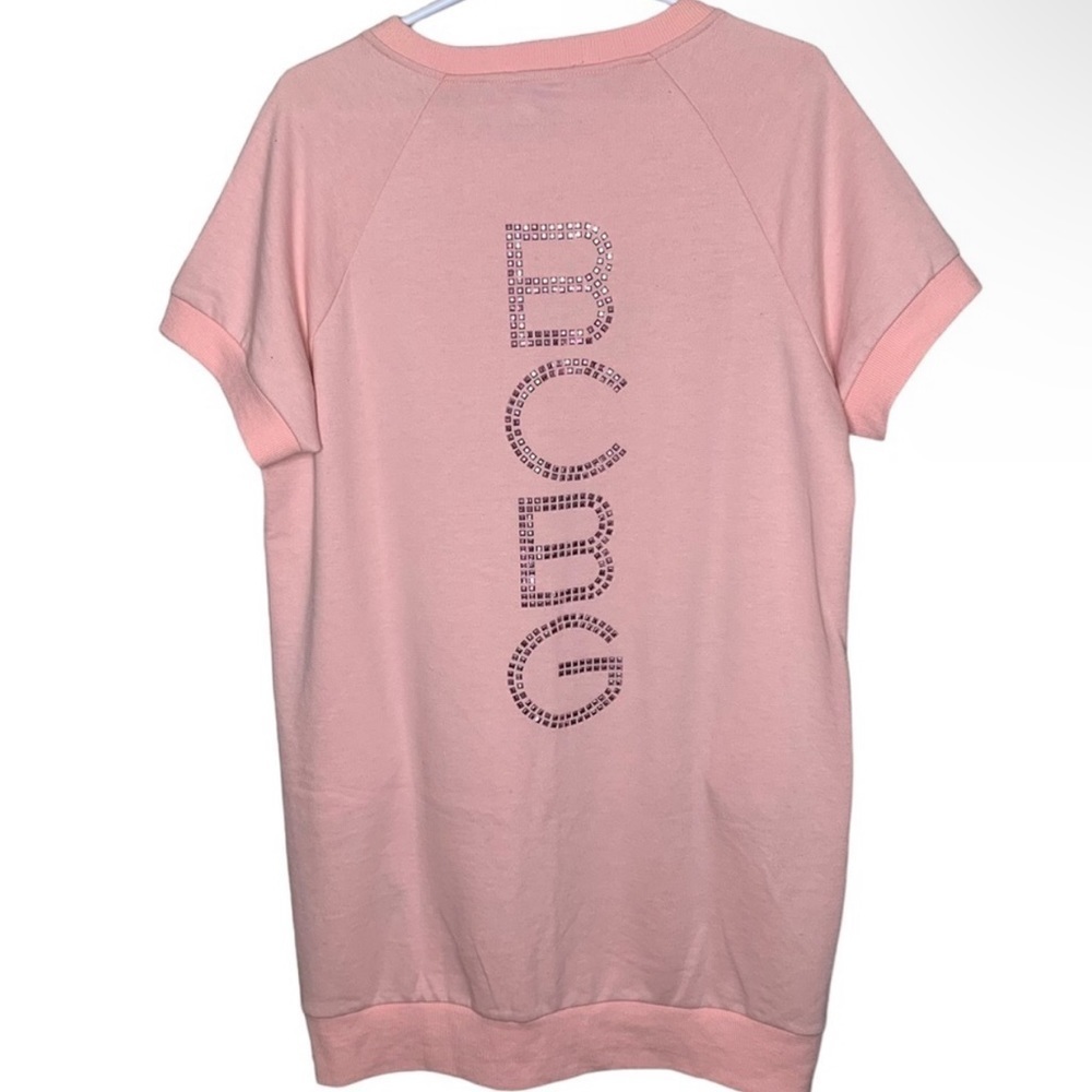 BCBG MAX AZRIA NWT Sweatshirt Dress, Pink, Sequin Logo